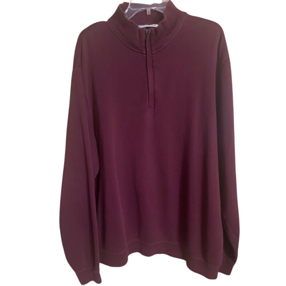 Cutter & Buck Men's Maroon Cotton Quater Zip Sweater‎ Size XL